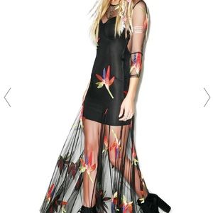 For Love and Lemons Birds of Paradise maxi in size XS